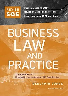 E-Book (pdf) Revise SQE Business Law and Practice 2025/26 von Benjamin Jones