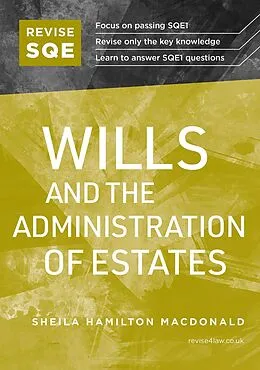 E-Book (epub) Revise SQE Wills and the Administration of Estates 2025/26 von Sheila Hamilton Macdonald
