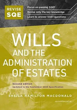 E-Book (pdf) Revise SQE Wills and the Administration of Estates 2025/26 von Sheila Hamilton Macdonald