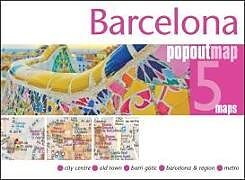Carte (de géographie) pliée Barcelona PopOut Map de Popout Maps