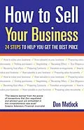 E-Book (epub) How to Sell Your Business von Don Matlock