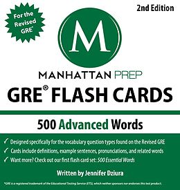 eBook (epub) 500 Advanced Words: GRE Vocabulary Flash Cards de Manhattan Prep