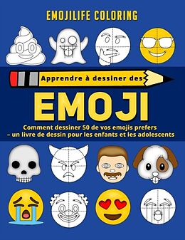 Couverture cartonnée Apprendre à dessiner des emoji de Emojilife Coloring