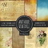 Couverture cartonnée Antique Vintage Scrapbook Paper Pad 8x8 Decorative Scrapbooking Kit Collection for Cardmaking, DIY Crafts, Creating, Old Style Theme, Multicolor Designs de Crafty As Ever