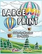 Kartonierter Einband Large Print Color by Number for Adults von Color Questopia