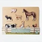 Farm Animals Wooden Puzzle Spiel