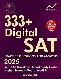 E-Book (epub) 333+ Digital SAT Practice Questions and Answers 2025 von ExamPro 365, sat prep book 2025
