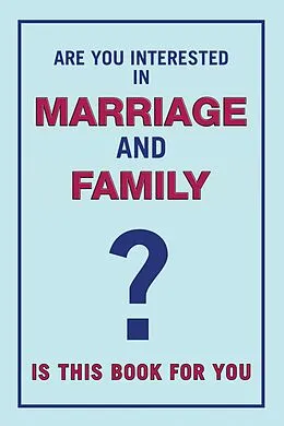 E-Book (epub) Are You Interested in Marriage and Family von Suresh Chandra