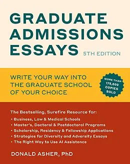 E-Book (epub) Graduate Admissions Essays, Fifth Edition von Donald Asher