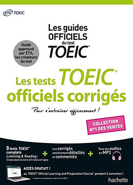 Broché Les tests TOEIC officiels corrigés : les guides officiels du test TOEIC de 