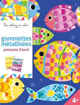 Article non livre Gommettes métallisées poissons d'avril : pochette avec accessoires de 