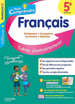 Broschiert Pour comprendre, français 5e, 12-13 ans : orthographie, conjugaison, grammaire, rédaction : cahier d'entraînement von Isabelle de Lisle