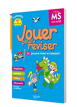 Broché Jouer pour réviser, MS vers la GS, 4-5 ans : 80 jeux pour réviser en s'amusant ! de Michèle Lecreux