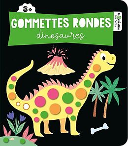 Broché Gommettes rondes dinosaures de 