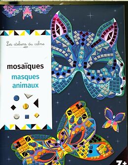 Article non livre Mosaïques masques animaux : pochette avec accessoires de 