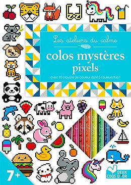 Article non livre Colos pixels : avec crayons de couleur de 