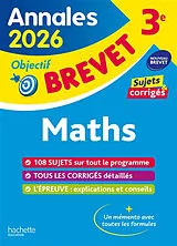 Broschiert Maths : annales brevet 2026, sujets & corrigés : nouveau brevet von Philippe Rousseau
