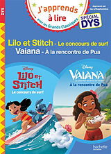 Broché Lilo et Stitch : le concours de surf : spécial dys. Vaiana : à la recherche de Pua : spécial dys de Albertin-i