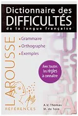  Dictionnaire des difficultés de la langue française von Adolphe V. ;Toro y Gisbert, Miguel de Thomas