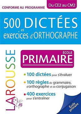 Broché 500 dictées et exercices d'orthographe : école primaire de André Vulin