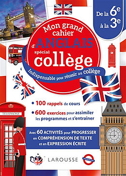 Broché Mon grand cahier d'anglais spécial collège : de la 6e à la 3e de Céline; Santini, Patrick Leclercq