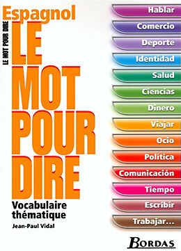 Broché Le mot pour dire, espagnol : vocabulaire thématique de Jean-Paul Vidal