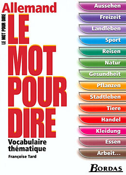 Broché Allemand : vocabulaire thématique de Françoise Tard