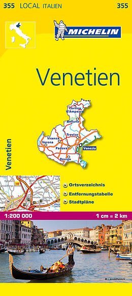 (Land)Karte Michelin Venetien von 