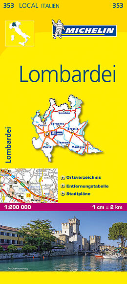 (Land)Karte Michelin Lombardei von 