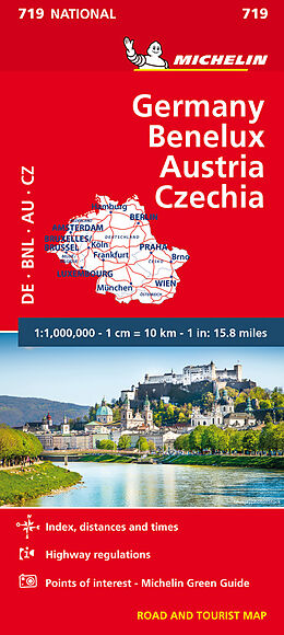 (Land)Karte Michelin Mitteleuropa von 