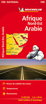 gefaltete (Land)Karte Michelin Nordost-Afrika, Arabien von Carte nationale 745