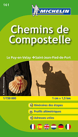 (Land)Karte Chemins de Compostelle / Le Puy en Velay - Saint Jean Pied de Port von Carte zoom 161
