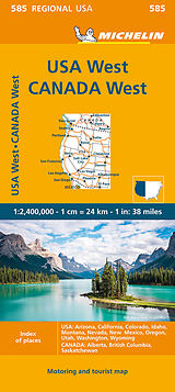 (Land)Karte Michelin USA West, Kanada West von Michelin