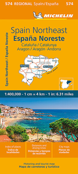 (Land)Karte Spain: Northeast, Catalunya, Aragon, Andorra / Espana Noreste : Catalu?a / Catalunya, Aragon, Andorra von 