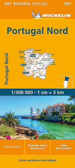 (Land)Karte Michelin Portugal Nord von Carte régional 591