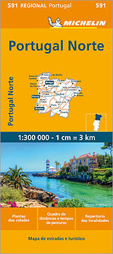 (Land)Karte Michelin Portugal Nord von 