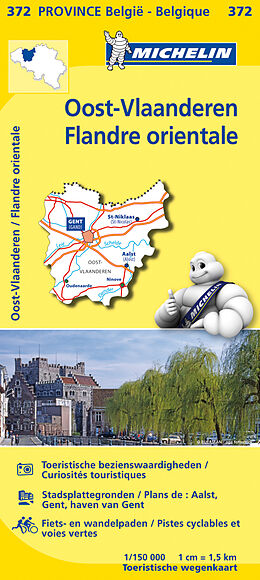 (Land)Karte Michelin Karte Oost-Vlaanderen. Flandre orientale von 