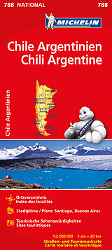 (Land)Karte Michelin Chile Argentinien von Carte nationale 788