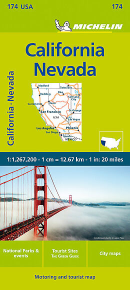(Land)Karte Michelin Californien Nevada von 