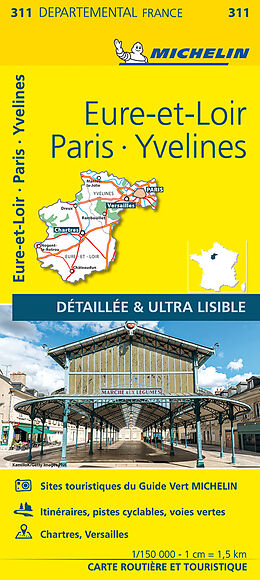 Carte (de géographie) Michelin Paris - Ile de France / West de DEPARTEMENTALE FRANC