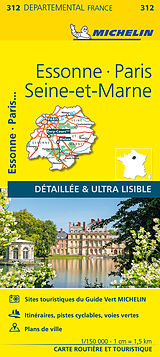 Carte (de géographie) Michelin Paris - Ile de France / Ost de DEPARTEMENTALE FRANC