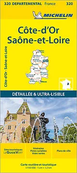 (Land)Karte Michelin Burgund Ost von DEPAREMENTALE FRANC