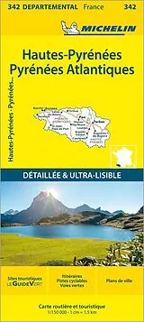 (Land)Karte Michelin Hautes-Pyrénées (Baskenland) von DEPARTEMENTALE FRANC