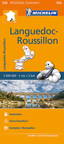 (Land)Karte Michelin Languedoc-Roussillon von 