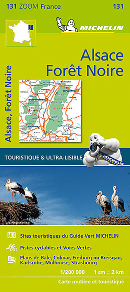(Land)Karte Forêt Noire, Alsace, Vallée du Rhin von Carte Zoom 131