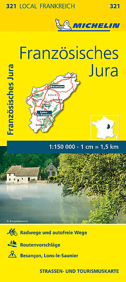 (Land)Karte Michelin Französisches Jura 150000 von 