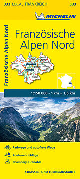(Land)Karte Michelin Französische Alpen Nord von 