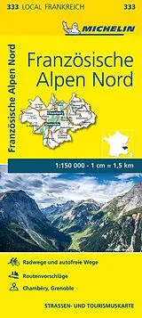 (Land)Karte Michelin Französische Alpen Nord 150000 von 