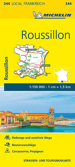 (Land)Karte Michelin Roussillon von 