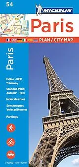 (Land)Karte Michelin Stadtplan Paris von Manufacture française des pneumatiques Michelin